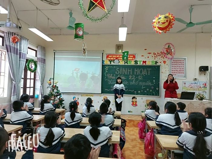 Khuôn viên khang trang và hiện đại của Trường Tiểu học Trần Phú