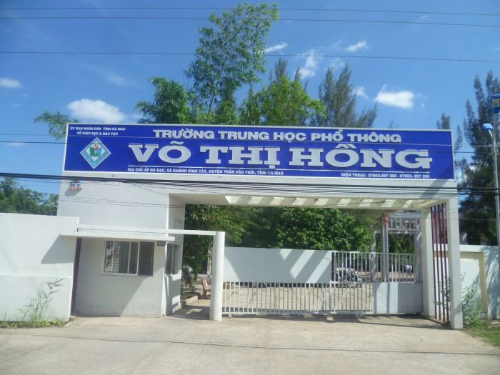 THPT Võ Thị Hồng - Ảnh 1 góc nhìn toàn cảnh khuôn viên xanh mát