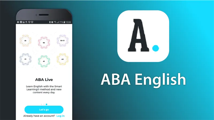 Giao diện ứng dụng ABA English