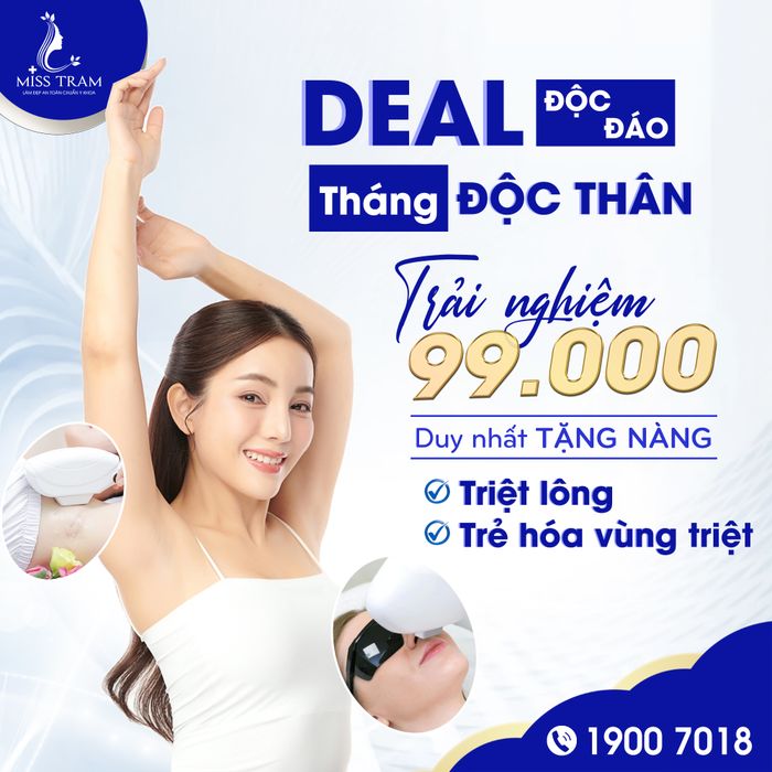 Quy trình triệt lông công nghệ cao tại Miss Tram Spa