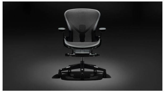 Ghế Công Thái Học Herman Miller Aeron - Chân Nhựa, Màu Mineral white 1