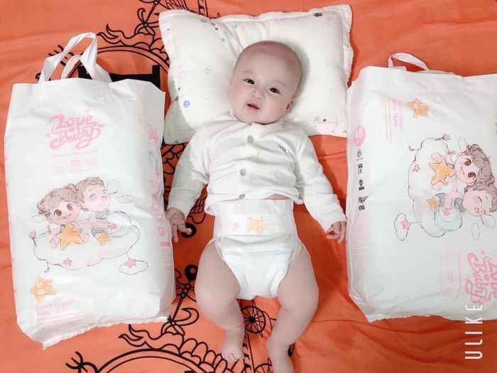 Hình ảnh chân thực bỉm hữu cơ Lovebaby
