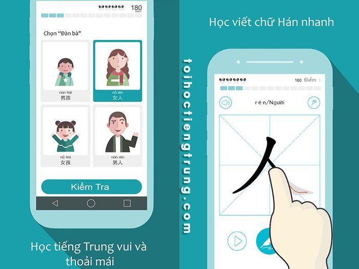 Giao diện ứng dụng ChineseSkill sinh động