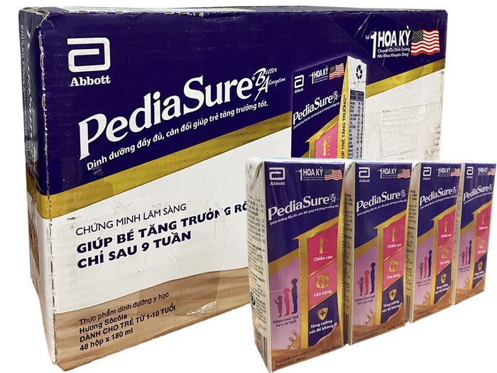 Hình ảnh thực tế Sữa Pediasure - Thiết kế hộp giấy sang trọng, an toàn