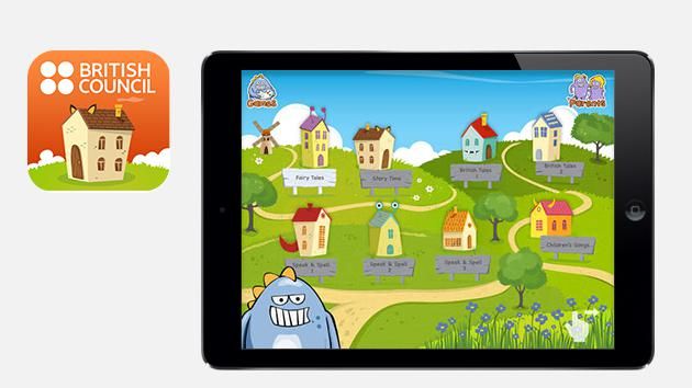 Hình ảnh minh họa giao diện vui nhộn của LearnEnglish Kids: Playtime