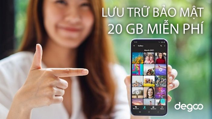 Giao diện Degoo hiện đại và trực quan