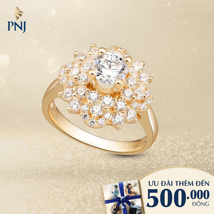 Không gian trưng bày sang trọng với những mẫu trang sức đẳng cấp tại PNJ.