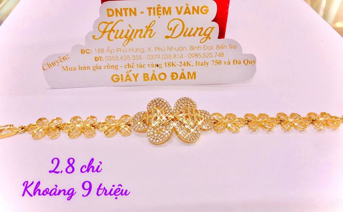 Bộ sưu tập trang sức đa dạng tại Tiệm Vàng Huỳnh Dung