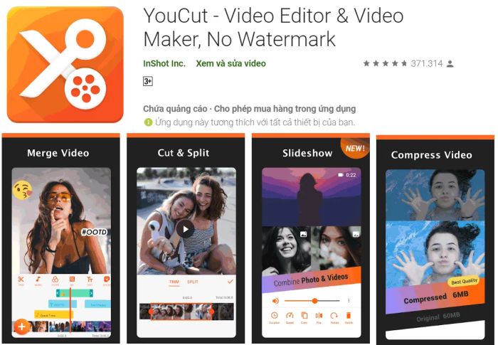 YouCut - Giao diện chỉnh sửa video trực quan