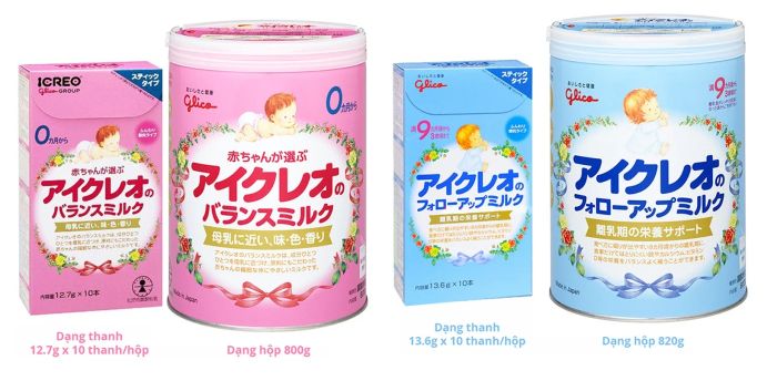 Hình ảnh sữa Glico Icreo chính hãng - Bao bì Nhật Bản