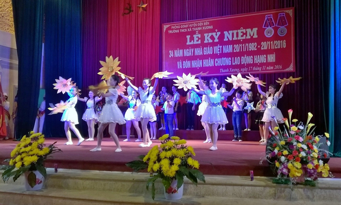 Góc nhìn toàn cảnh Trường THCS xã Thanh Xương - biểu tượng giáo dục chất lượng cao huyện Điện Biên