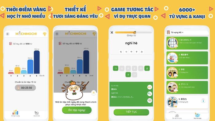 MochiKanji - Trải nghiệm học tập đầy màu sắc