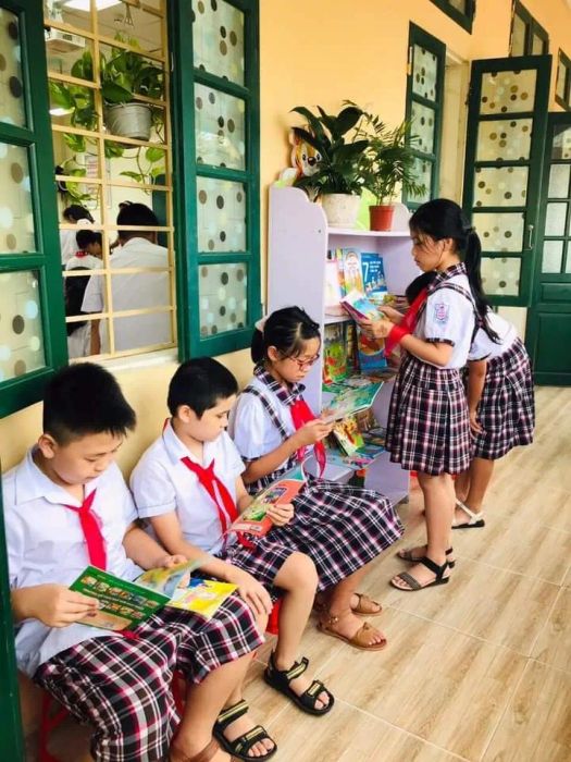 Khuôn viên xanh - sạch - đẹp của Trường Tiểu học Quang Trung