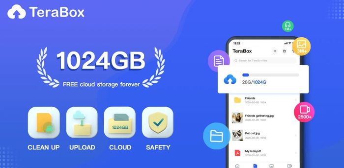 Giao diện TeraBox thân thiện người dùng