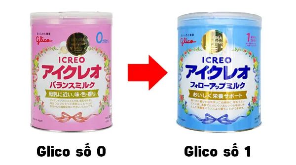 Bộ sưu tập sữa Glico Icreo đầy đủ số 0 và số 1