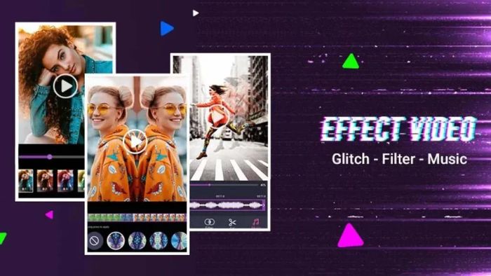 Glitch Video Editor - Giao diện sáng tạo hiệu ứng glitch