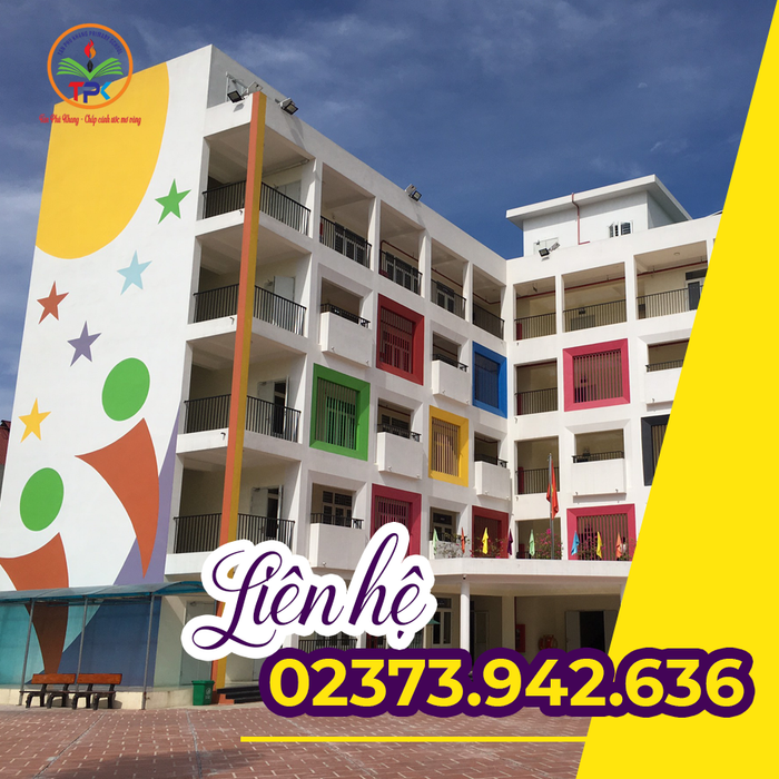 Hình ảnh khuôn viên xanh mát tại Trường Tiểu học Tân Phú Khang