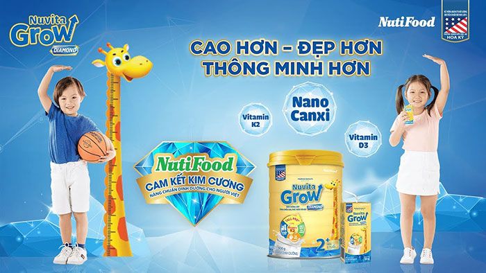 Sữa Nuvita Grow Diamond ảnh 1 - Hình ảnh chân thực về sản phẩm dinh dưỡng cao cấp hỗ trợ phát triển chiều cao vượt trội