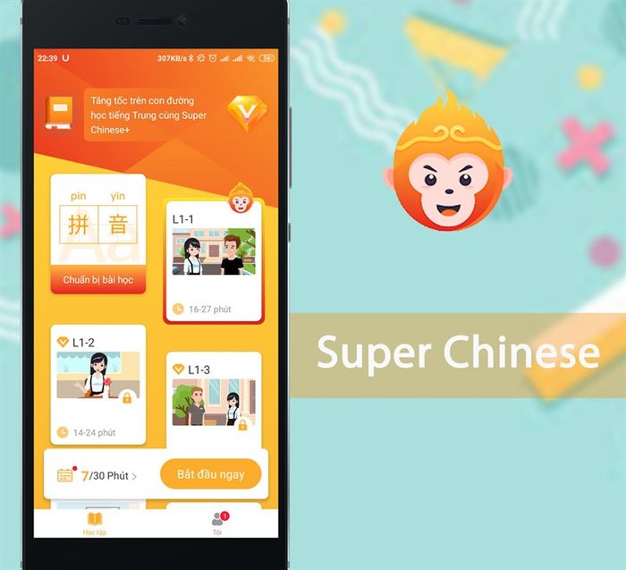 SuperChinese - Minh họa bài học phát âm chuẩn xác