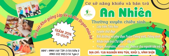 Không gian học tập tại Trung tâm An Nhiên