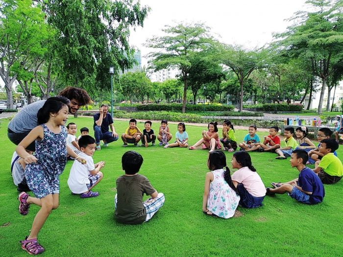 Hình ảnh ấn tượng về không gian học tập hiện đại và khu vui chơi sáng tạo tại Trường Mầm non Kid's World