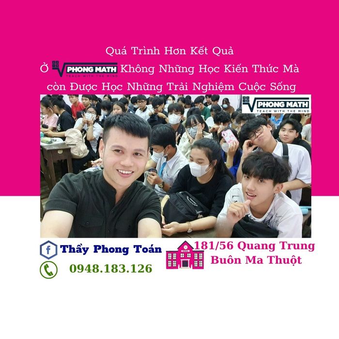 Lớp Toán Thầy Phongmath.bmt ảnh 1 - Không gian học tập lý tưởng với đầy đủ trang thiết bị hiện đại, nơi những con số trở nên gần gũi và đầy cảm hứng.