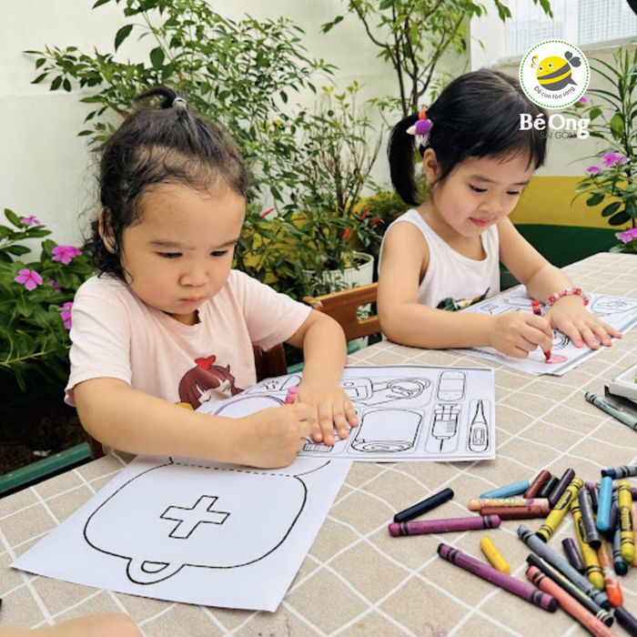 Góc nghệ thuật và khám phá tại Trường mầm non song ngữ Bé Ong Sài Gòn