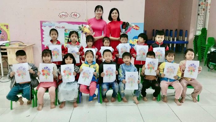 Góc học tập đầy sáng tạo tại Trường Mầm non Đạo Trù