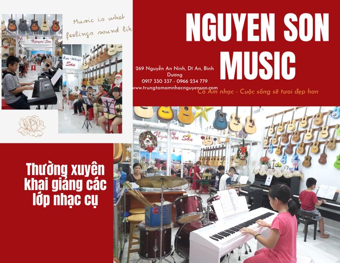 Hình ảnh không gian đào tạo tại Trung tâm Âm nhạc Nguyên Sơn