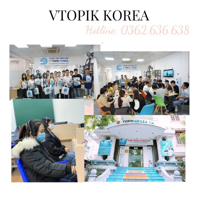 Hình ảnh học viên V-Topik Korea thực hành giao tiếp với giáo viên bản ngữ trong môi trường đa phương tiện