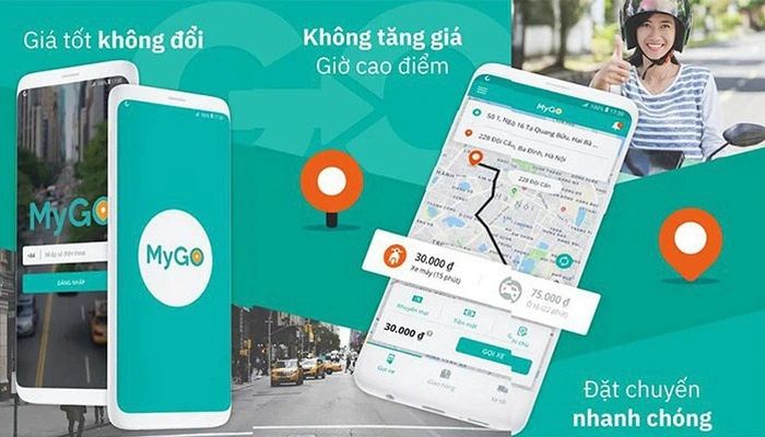 Giao diện ứng dụng MyGo