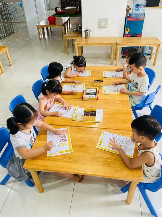 Khu vui chơi ngoài trời xanh mát tại Trường mầm non song ngữ Thế Giới Xanh