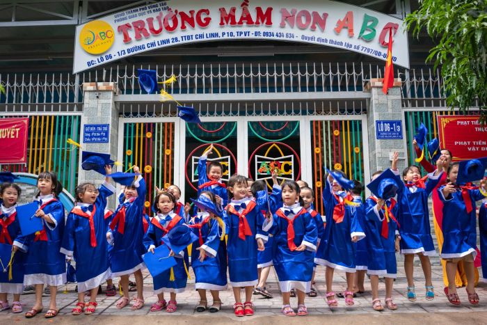 Bộ ảnh đặc sắc về hoạt động vui chơi và học tập của các bé tại Trường mầm non ABC Vũng Tàu.