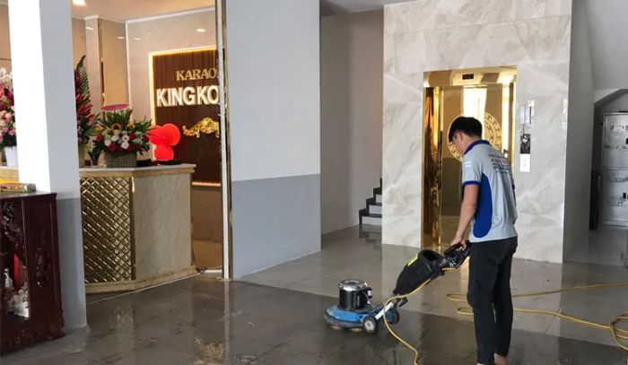 Hình ảnh thực tế thi công của AA Clean