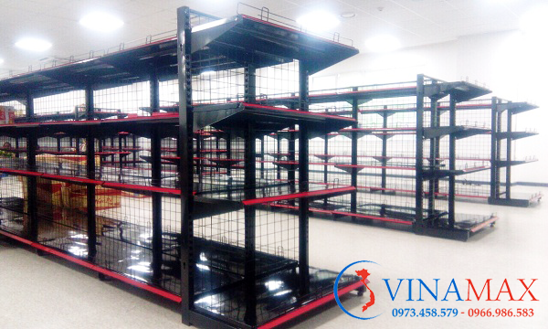 Hình ảnh hệ thống kệ siêu thị đa năng của VinaMax