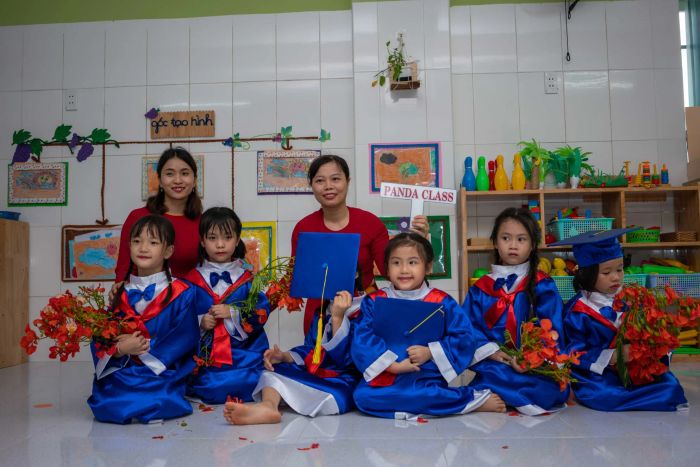 Trường mầm non ABC Vũng Tàu qua góc nhìn hình ảnh: Không gian học tập sáng tạo, đầy màu sắc vui tươi dành cho các bé.