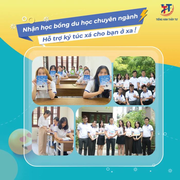 Hình ảnh thầy Tư hướng dẫn học viên chiến thuật làm bài thi TOPIK hiệu quả