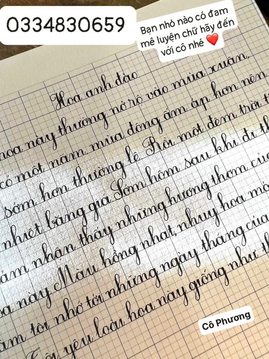Hình ảnh lớp học tại Cơ Sở Luyện Chữ Đẹp - Cô Phương