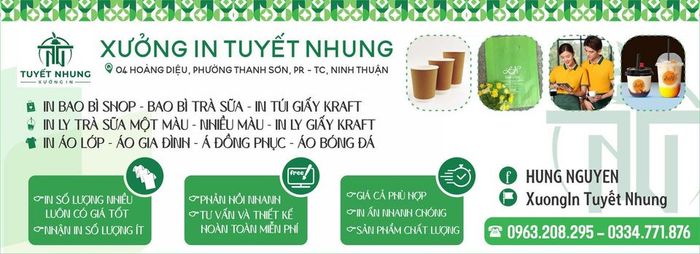 Hình ảnh minh họa sản phẩm từ Xưởng in Tuyết Nhung