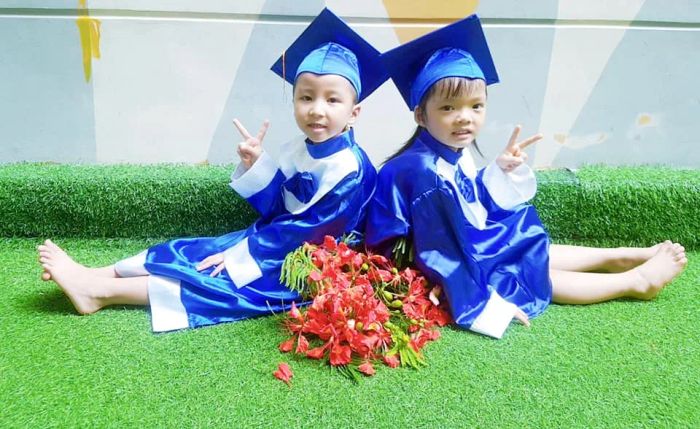 Bộ sưu tập hình ảnh đáng yêu ghi lại những khoảnh khắc học tập và vui chơi của các bé tại Mầm Non Trứng Vàng.