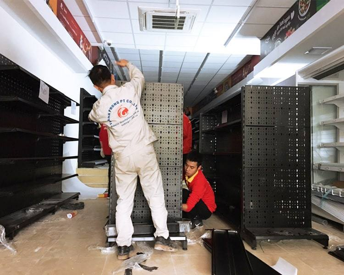 Hình ảnh hệ thống kệ siêu thị cao cấp của Thành Phong (Nukirack)