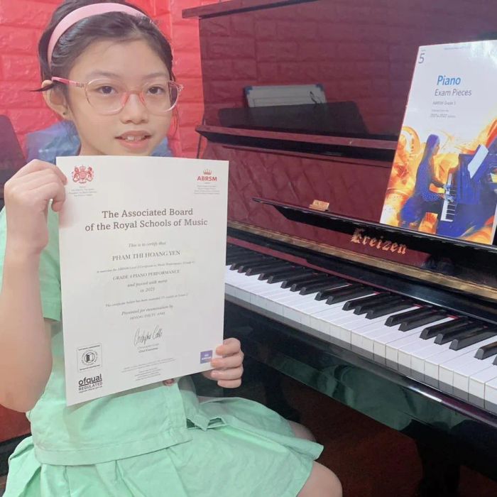 Không gian học tập ấm cúng tại Lớp Piano Nghệ Thuật Cô Huyền Trang