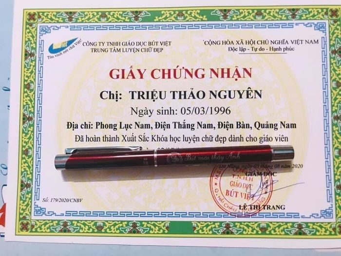 Hình ảnh lớp học tại Trung Tâm Luyện Chữ Đẹp Thảo Nguyên