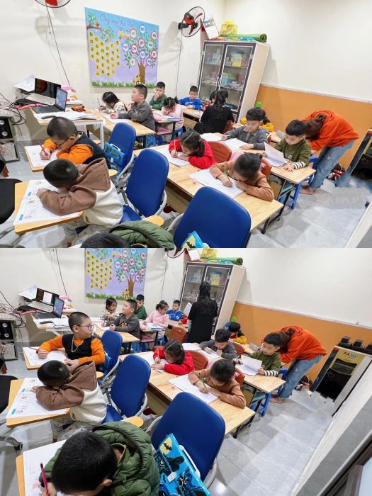 Hình ảnh lớp học tại Trung Tâm Cô Vũ Thủy