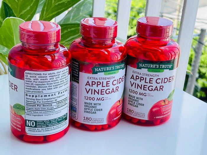 Hình ảnh thực tế viên giấm táo hữu cơ 1200mg