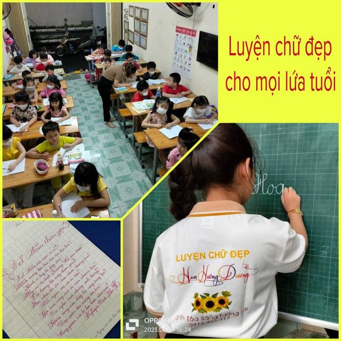 Không gian sáng tạo tại Luyện chữ đẹp Hoa Hướng Dương