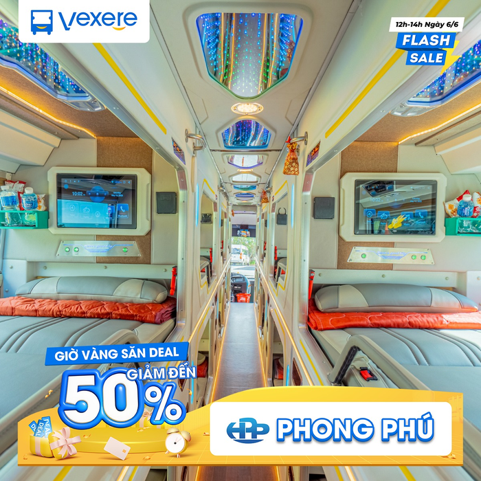 Hình ảnh nội thất sang trọng trên xe Phong Phú Limousine