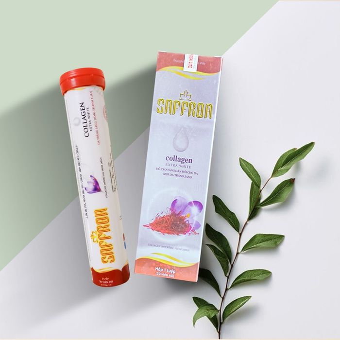 Viên Sủi Hỗ Trợ Trắng Da Saffron Collagen Extra White - Hình ảnh 2