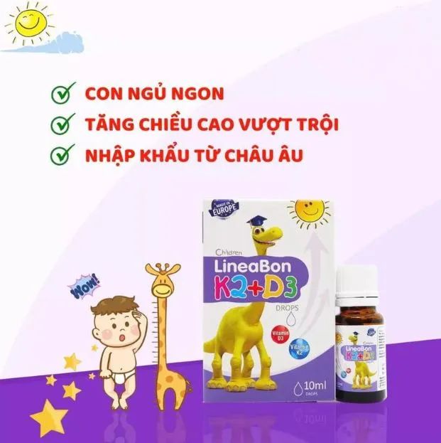 Hình ảnh thực tế LineaBon K2 + D3 - Người bạn đồng hành của bé yêu