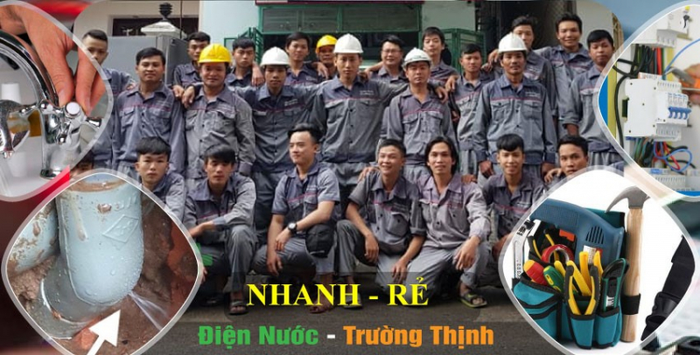 Hình ảnh đội ngũ kỹ thuật viên Trường Thịnh Group tại công trình